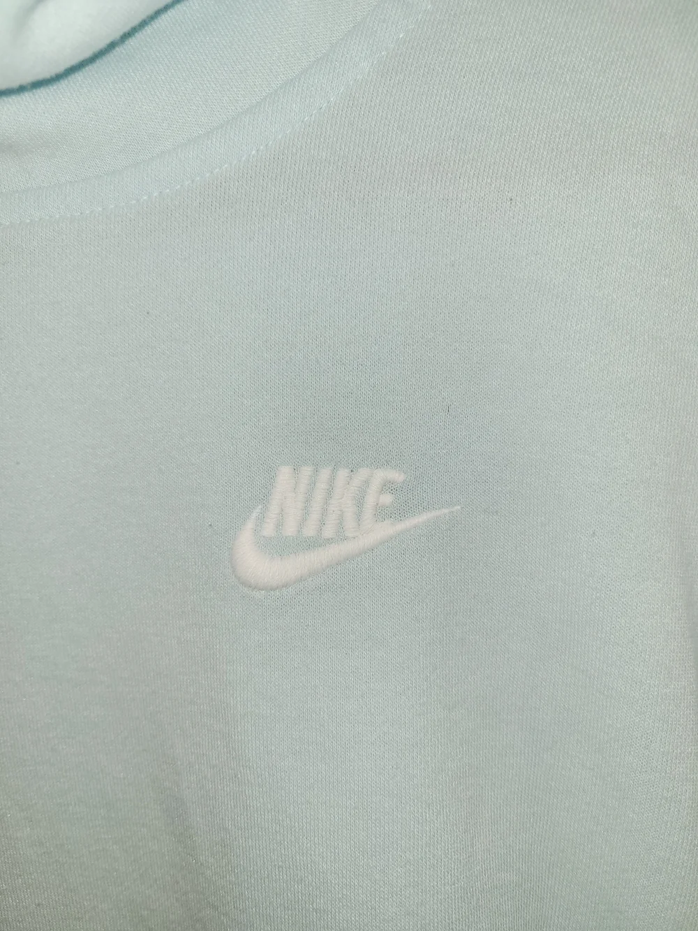 Nike Sportswear Funnel Cowl Neck Fleece Pullover Hoodie Light Blue M